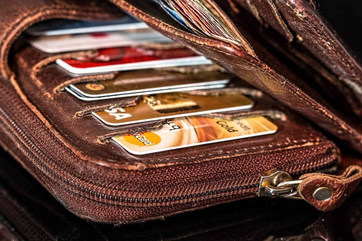 Purse full of credit cards