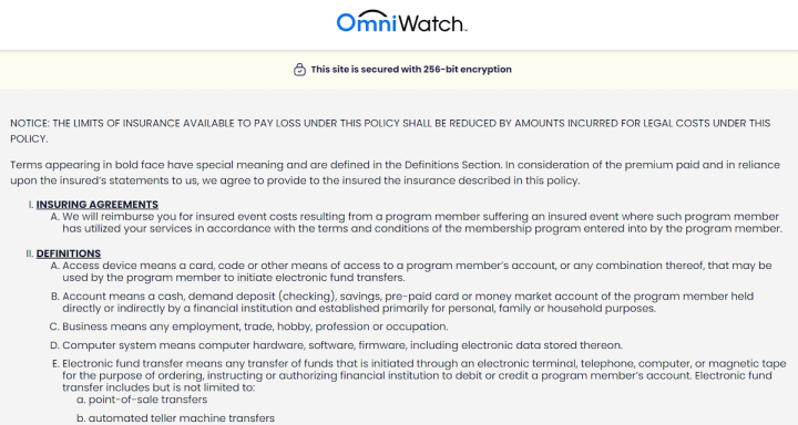 OmniWatch Insurance Policy